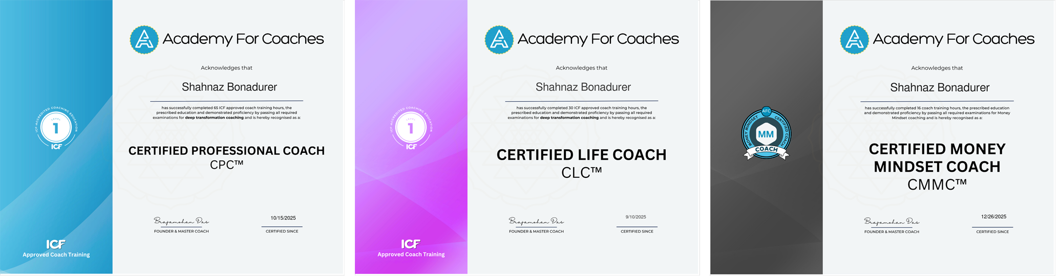 My credentials Image